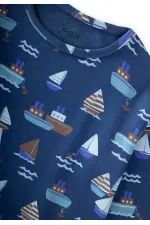 Ensemble pyjama de saison à motifs pour enfants de 1 à 7 ans, bleu marine