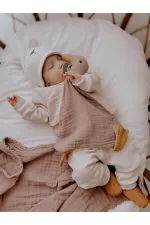 Duck Muslin Sleeping Companion (Washed) 35x35 cm Powder-Copper