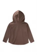 Kapşonlu Uzun Kollu T-Shırt 2-10 Yaş Vizon