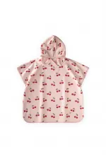 Towel Poncho Standard Cherry Pattern Towel Poncho Standard Cherry Pattern