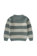 Pull rayé Thessaloniki, 2-8 ans, vert kaki
