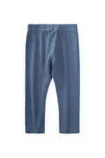 Collants côtelés 0-5 ans bleu indigo
