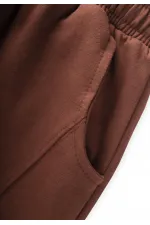 Pantalon de survêtement long marron pour enfants de 8 à 12 ans