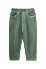 Fitilli Kadife Pantolon 1-8 Yaş Haki Yeşil