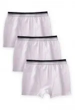 Ensemble de boxers trois pièces pour garçon de 2 à 9 ans, blanc