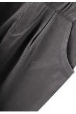 Kadife Boyfriend Pantolon 1-8 Yaş Gri