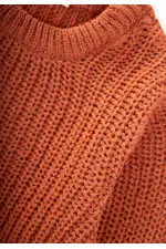 Bisiklet Yaka Selanik Triko Kazak 2-8 Yaş Kiremit