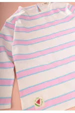 Striped Long Sleeve T-Shirt 2-8 Years Old Pink Blue Striped