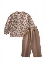 Patterned Shirt Set 4-12 Years Ecru
