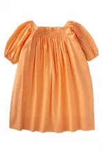 Sıra Lastikli Elbise 2-7 Yaş Kavuniçi