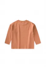 Detailed Label Seasonal T-Shirt 2-10 Years Camel
