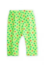 Neon Mevsimlik Kız Tayt 0-5 Yaş Yeşil Kalpli