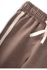 Şerit Detaylı Eşofman 1-10 Yaş Vizon