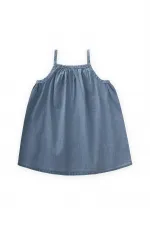 Robe à bretelles bleue 1-7 ans