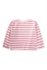 T-shirt rayé saisonnier, 1-10 ans, fuchsia