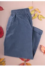 Kadife Pantolon 4-12 Yaş Lacivert