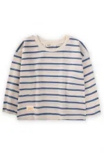 T-shirt rayé saisonnier 1-10 ans Bleu indigo