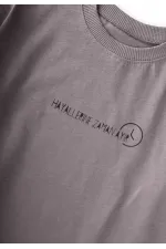 T-shirt à manches longues avec slogan, 2-10 ans, couleur cuivre.