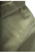 Chemise en gabardine à poche unique, 2-7 ans, vert kaki