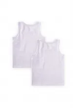 İkili Geniş Askılı Atlet 2-11 Yaş Beyaz