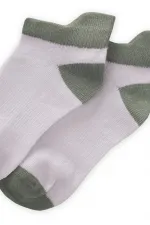 Burnu Topuğu Rekli Çocuk Patik Çorap 5-12 Yaş Çağla Yeşili