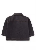 Koyu Yıkama Kot Ceket 2-7 Yaş Siyah