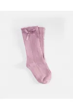 Children's Knee-High Girls' Socks for 2-9 Years Old Dusty Rose