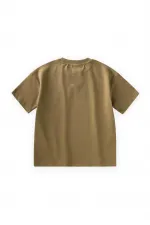 T-shirt à col détaillé, couleur olive, 2-12 ans