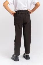 Lycra Gabardine Trousers 2-7 Years Brown