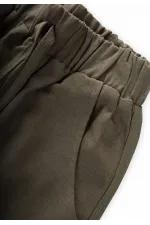 Short en Lin Sarh 2-9 ans Vert Kaki