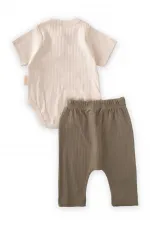Basic Bodysuit Set for 0-3 Years Old Light Beige