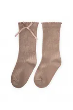 Çocuk Diz Altı Kız Çorap 2-9 Yaş Vizon