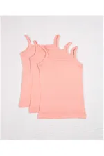 İp Askılı Kız Atlet Üçlü Somon