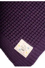 Selanik Knitted Blanket 80X100 (+/- 5 Cm) Purple