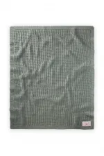 Couverture tricotée Selanik 80 x 100 cm (+/- 5 cm) Verte