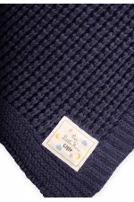 Selanik Knitted Blanket 80X100 (+/- 5 Cm) Indigo Blue
