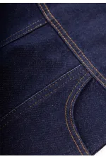 Salopette en jean avec poches latérales pour enfants de 2 à 7 ans, bleue