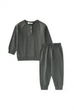 Reglan Kol Patlı Basıc Takım 1-5 Yaş haki yeşil