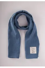 Çocuk Fular 25X140 Cm İndigo Mavi