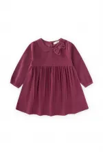 Robe en velours prune 1-8 ans