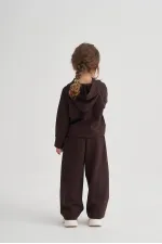 Modal Bol Paça Takım 2-7 Yaş Kahve