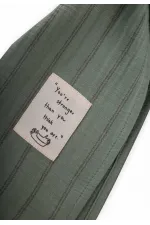 Children's Scarf 25X140 Cm Green Double Striped