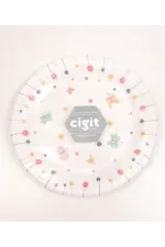 8-Piece Cardboard Plate Butterfly Pattern