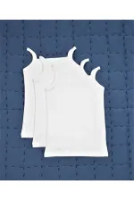 İp Askılı Kız Atlet Üçlü Ekru