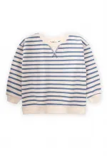 Striped Cardigan Detailed Seasonal Sweater 2-12 Years Indigo Blue