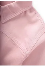 Tek Cepli Gabardin Gömlek 2-7 Yaş Pembe