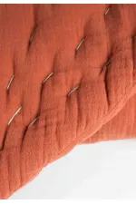 Muslin Leaf Baby Play Mat 105X80 (Washed) Rust