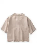 Sarh Linen Buttoned Jacket 2-7 Years Natural