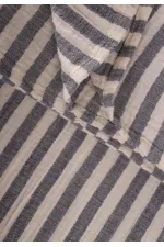 Natural Blanket 90X100Cm Smoked Thick Striped