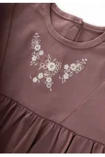 Müslin Şalvarlı Tunik Takım 1-7 Yaş Gül Kurusu